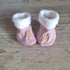 Chausson bébé mixte brodé personnalisé initiales en tissu Polaire alpine et finition fourrure - Oeko-Tex
